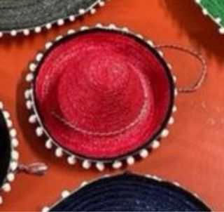 Sombrero mexicano infantil rojo
