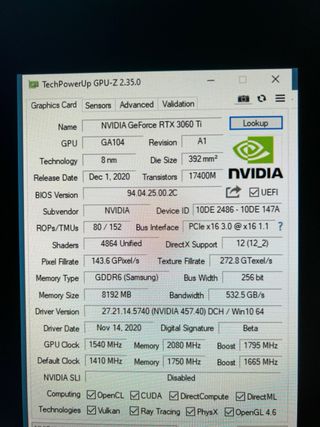ASUS RTX 3060 Ti DUAL OC COMO NUEVA
