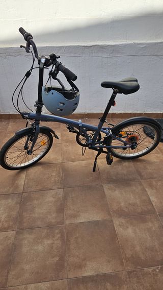 Bicicleta Plegable BTWIN Azul