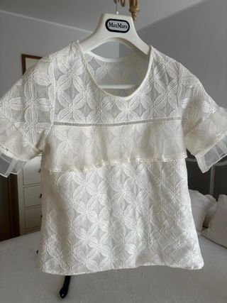 Blusa Max Mara Talla 42 Encaje