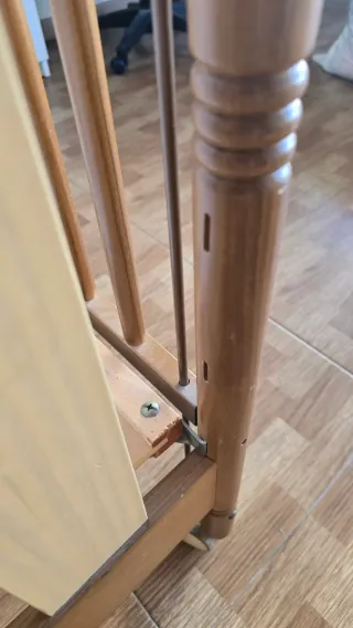 Cuna de bebé madera y colchón
