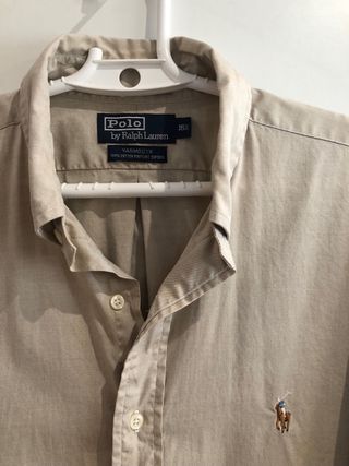 Polo Ralph Lauren Camisa Beige Talla XL