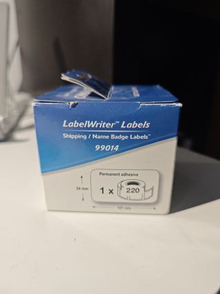 Rollo etiquetas Dymo 99014 (220 uds) Blancas.