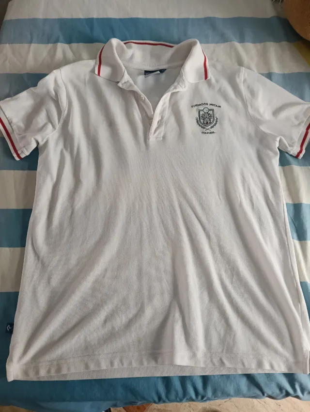 Polo Fundación Unicaja Blanco Talla 14