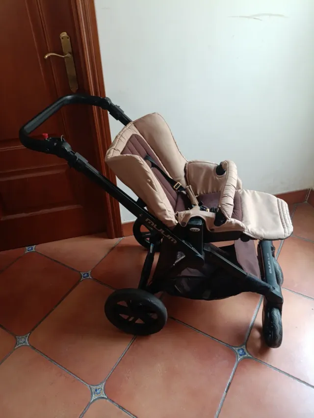 Carrito de bebé con capazo