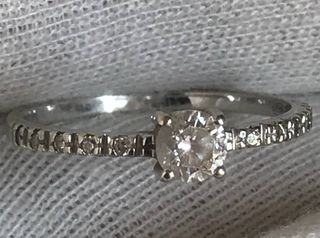 Anillo Oro Diamante Engarzado + Regalo