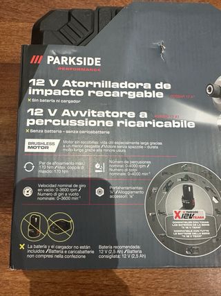 Atornillador Parkside Performance 12V