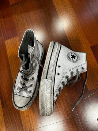 Converse Chuck Taylor Gris/Blanco Talla 7.5 