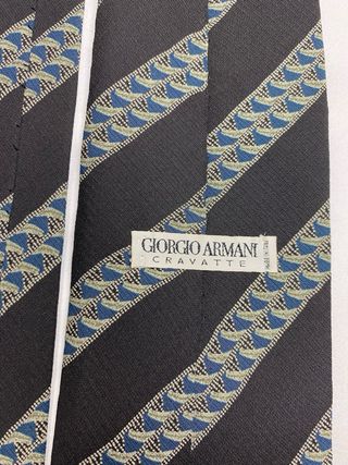 Corbata rayas vintage seda de Giorgio Armani 

