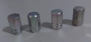 Tapones Válvula Aire Rueda Coche Plateados