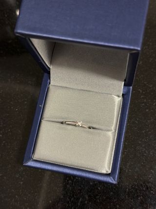 Anillo Oro Blanco 18K Diamante JOLFER