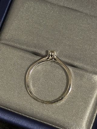 Anillo Oro Blanco 18K Diamante JOLFER