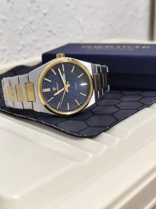 Reloj poedagar Hombre Azul y Dorado
