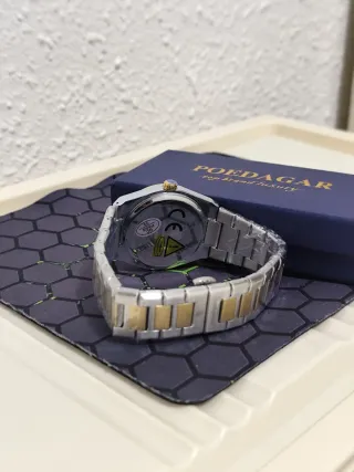 Reloj poedagar Hombre Azul y Dorado