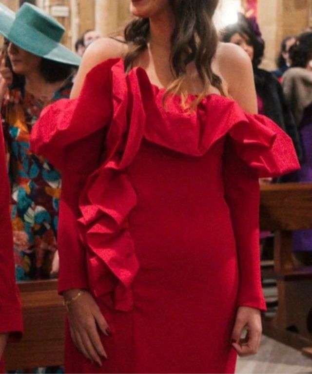 Vestido midi invitada Redondo edición limitada. 