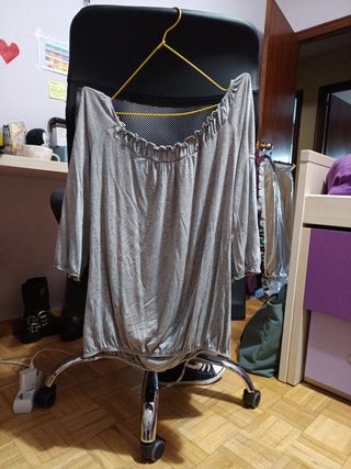 Camisa gris manga 3/4