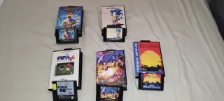 Juegos Sega Mega Drive: Sonic, Aladdin, FIFA 96...