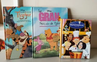 Lote libros Disney: Ratatouille, Piglet, Tigger 