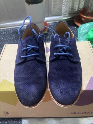 Zapatos Pablosky comunión niño azul