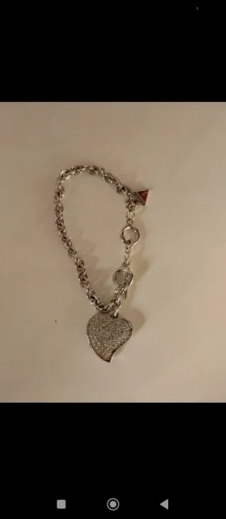 Bracciale Guess Cuore Glitter Argento