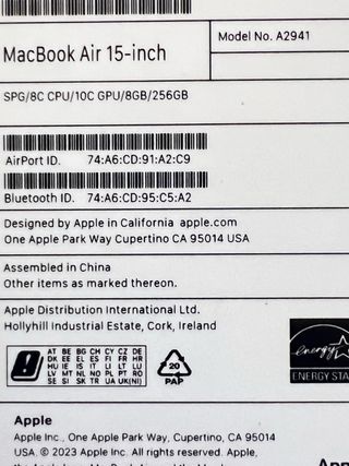 MacBook Air M2 256GB 2023 Batería 100%