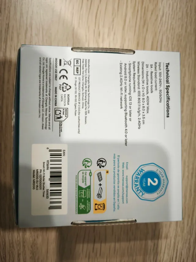 Interruptor wifi y tactil para persianas
