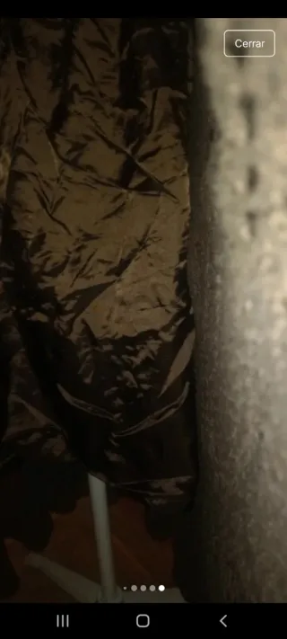 Falda larga de crochet marrón