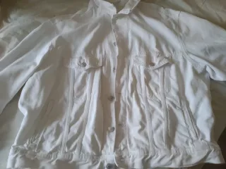 Cazadora vaquera ZARA XL Blanca