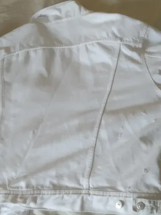 Cazadora vaquera ZARA XL Blanca