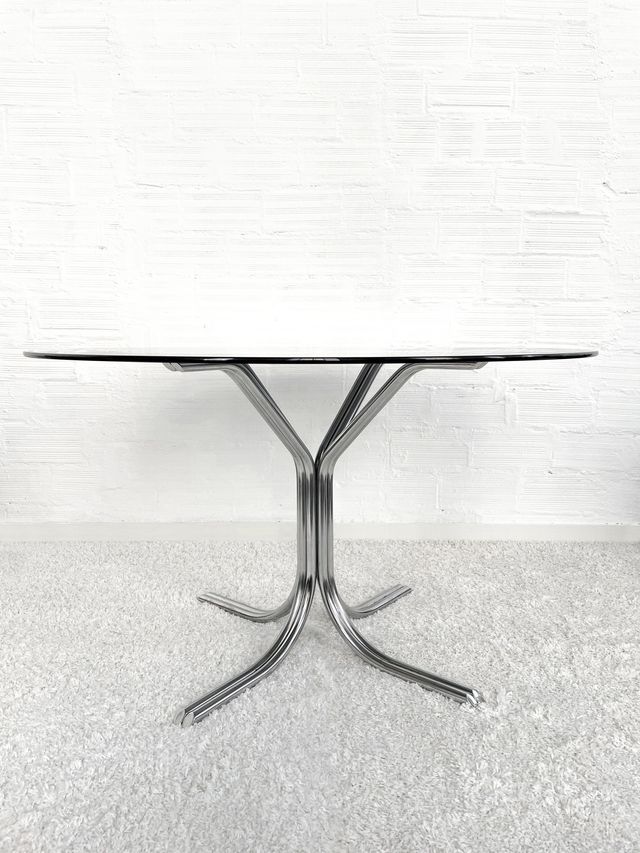 MESA COMEDOR VINTAGE. DOBLE ESTRUCTURA TUBULAR 70s