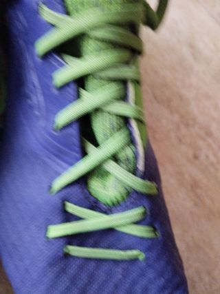 Zapatillas Fútbol Azul y Verde Talla X