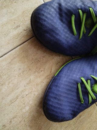 Zapatillas Fútbol Azul y Verde Talla X