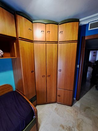 Dormitorio juvenil madera con cama nido