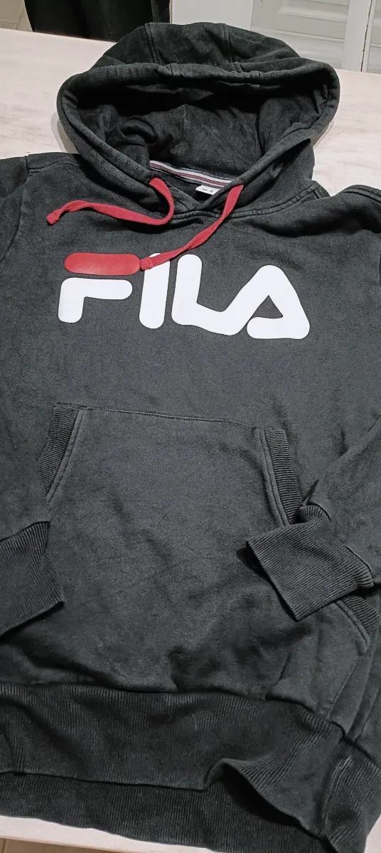 Felpa Fila Grigia con Cappuccio
