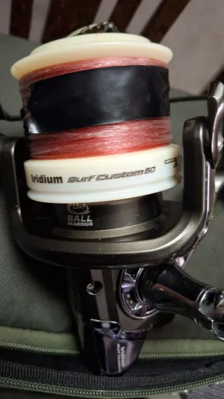 Cañas de surfcasting y equipo completo
