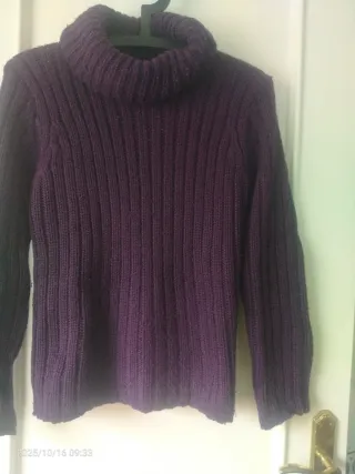 Jersey cuello alto lana mujer talla M