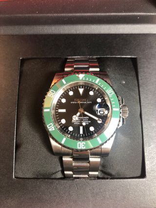 Seiko Mod - Submariner “Starbucks” Verde/Negro