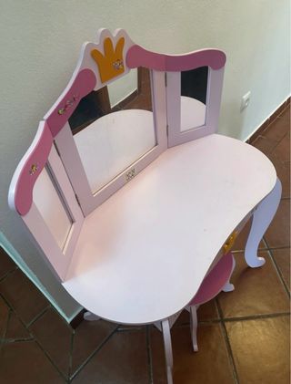 Tavolo da toeletta per bambini Princess con specchio