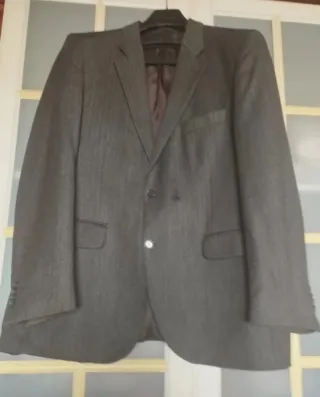 Americana caballero, cheviot, gris