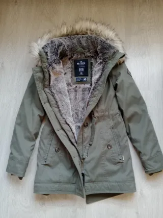 Parka Hollister Verde Talla XS