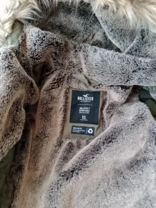 Parka Hollister Verde Talla XS