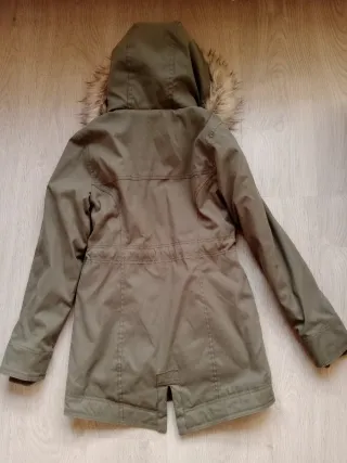 Parka Hollister Verde Talla XS