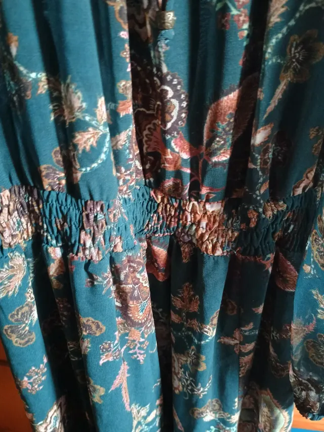 Vestido largo gasa estampado