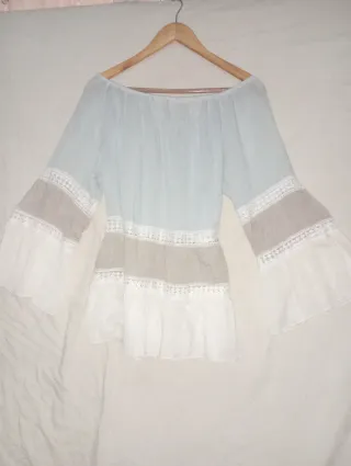 Blusa Ibicenca Hombros Descubiertos T XL