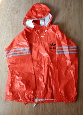 Chubasquero vintage  Adidas Naranja 80s