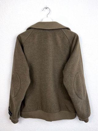 Chaqueta Burberrys Vintage 90s Lana Bordada Marrón
