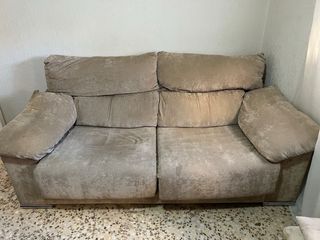 Sofá Cama Beige Tela
