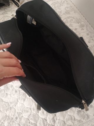 Mochila Reebok gimnasio/viaje negra y gris