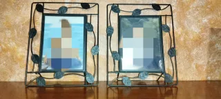 2 Marcos de Fotos Decorativos con Hojas