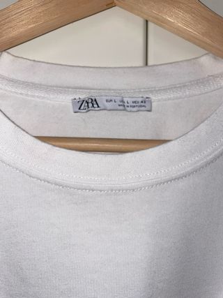 Camiseta básica Zara hombre blanca